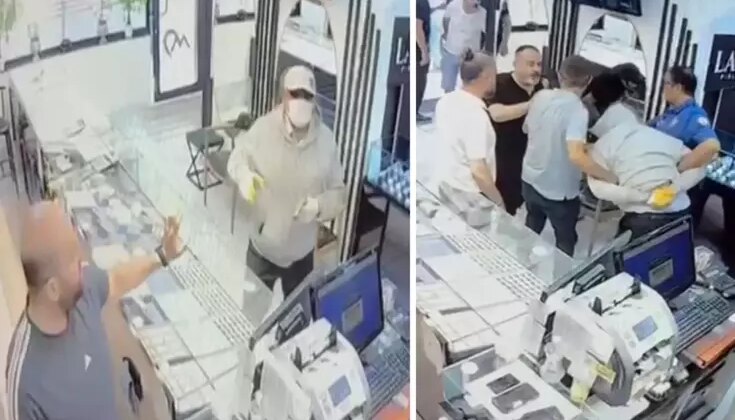 Oyuncak tabancalı kuyumcu soygununa esnaftan meydan dayağı