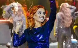 Sahnede kendinden geçen Yıldız Tilbe peruğunu çıkarıp halay çekti
